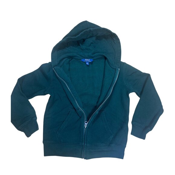 Polo Ralph Lauren Boys Pine Green Zip Hoodie Jacket Size 7 - Picture 2 of 4